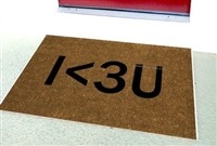 I Love U Custom Doormat by Killer Doormats