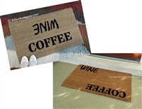 Coffee Wine Custom Doormat by Killer Doormats, Two Versions
