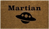 Martian UFO Custom Handpainted Doormat by Killer Doormats